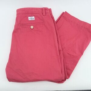 Vineyard Vines Mens 32x30 Breaker Pants Pink Cotton Twill Chinos 100% Cotton